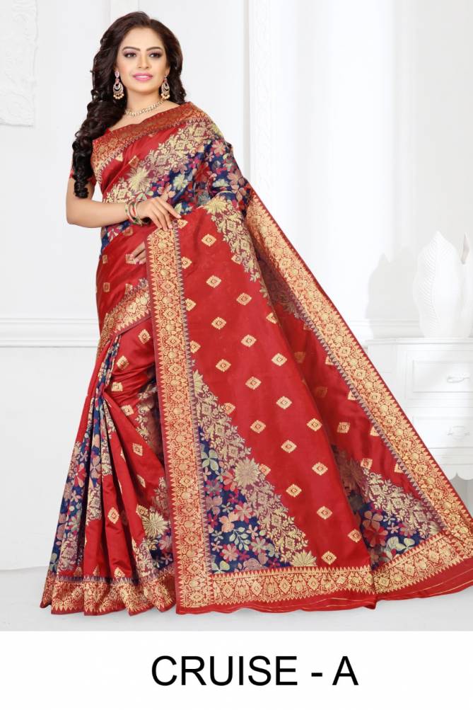 Ronisha Cruise Latest Fancy Designer Casual Wear Silk Saree Collection